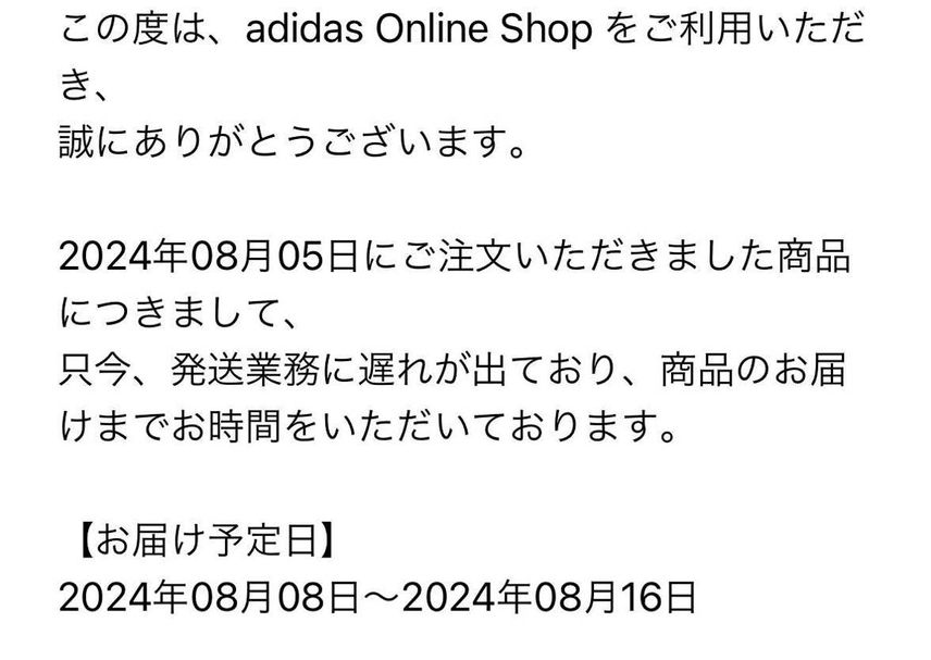 発送される気配なし😇