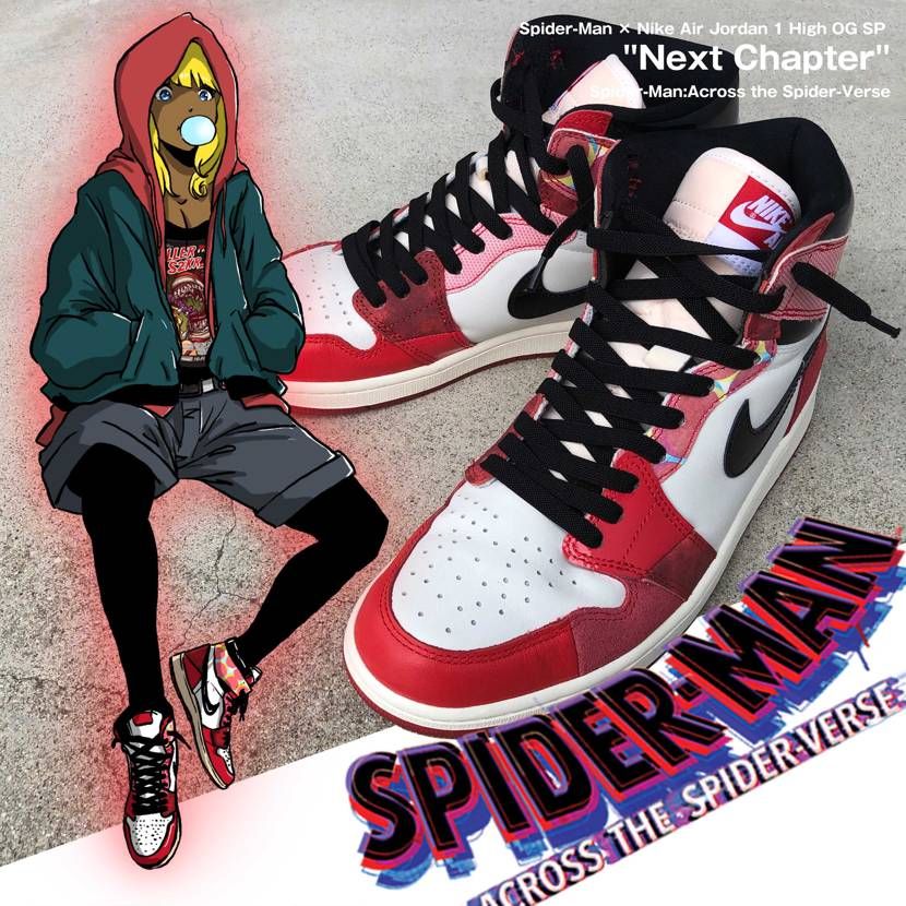 手持ちのスニーカーを描くシリーズ04
スパイダーマン×AJ1ネクストチャプタ