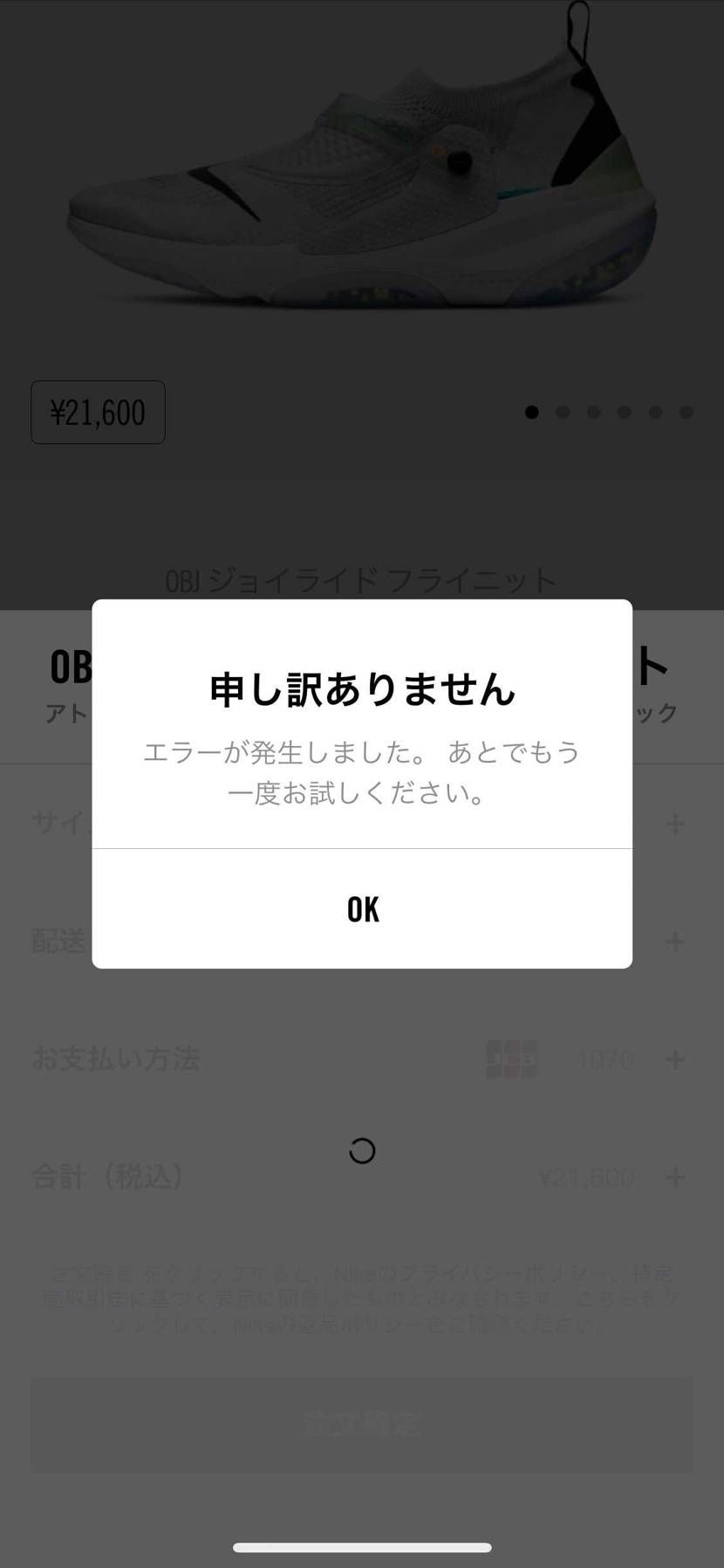 iOS13.1にアプデしたらSNKRSエラーばかり…。
i