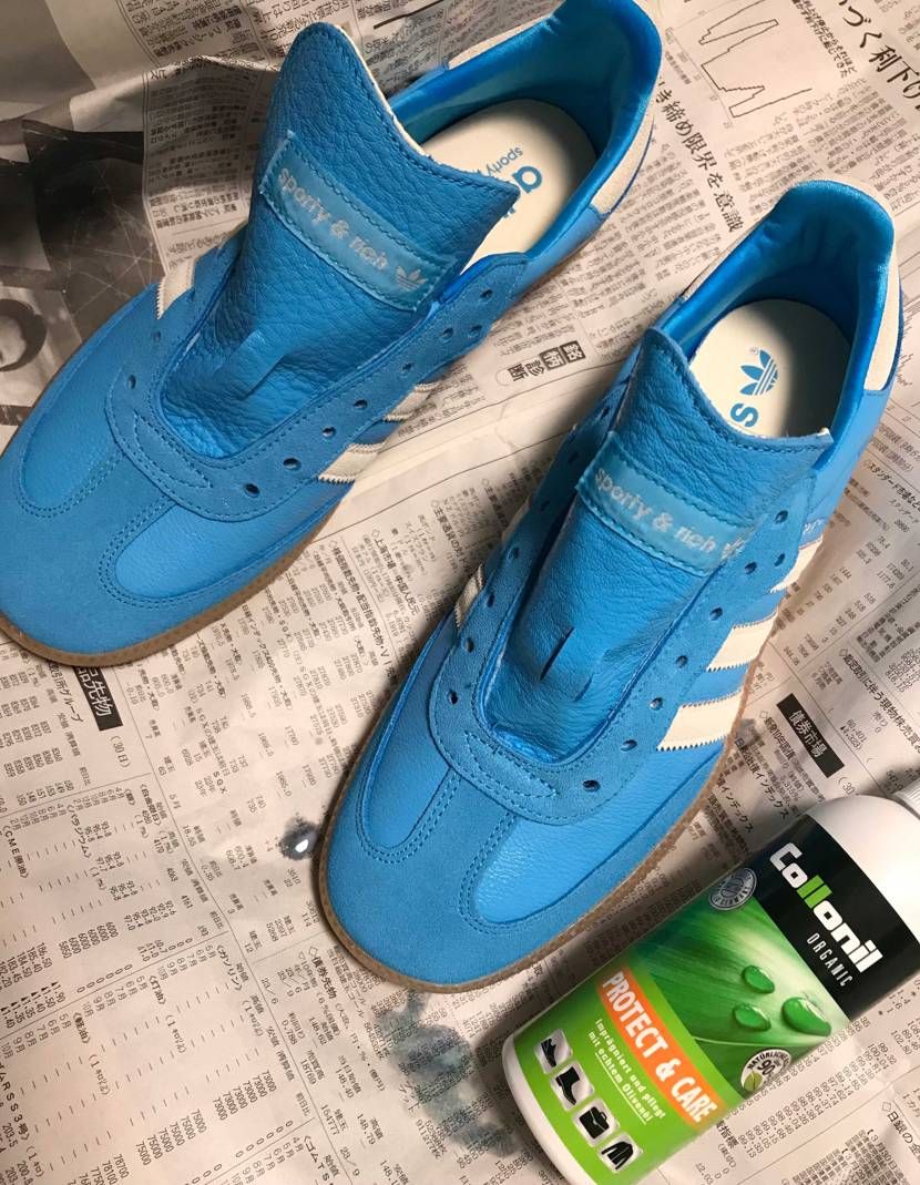 やっと受け取れたので履く前の手入れ