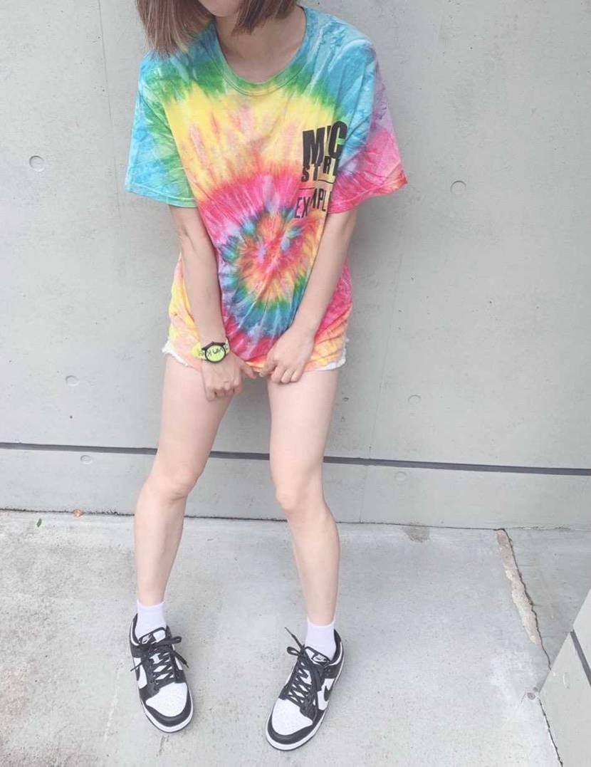 ずーっと欲しかったダンクローパンダ🐼
exampleのタイダイハデハデTシャツ