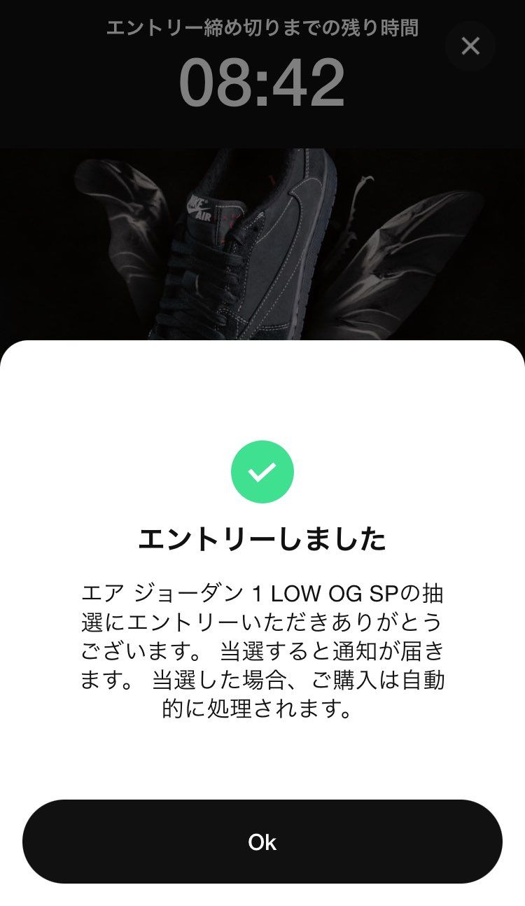 おねげーしやす🙇‍♂️
NIKEさん👏

はい、落選なり。
当選された方