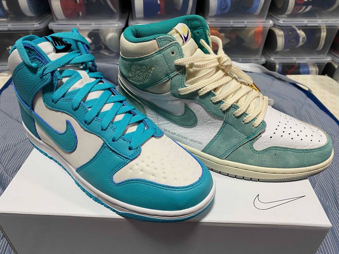 ダンクバイユーのターコイズは、緑強め💪