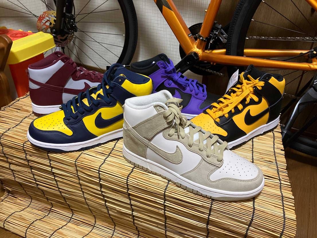 我が家にあるダンクハイを並べてみました。実際の色など参考にして下さい。