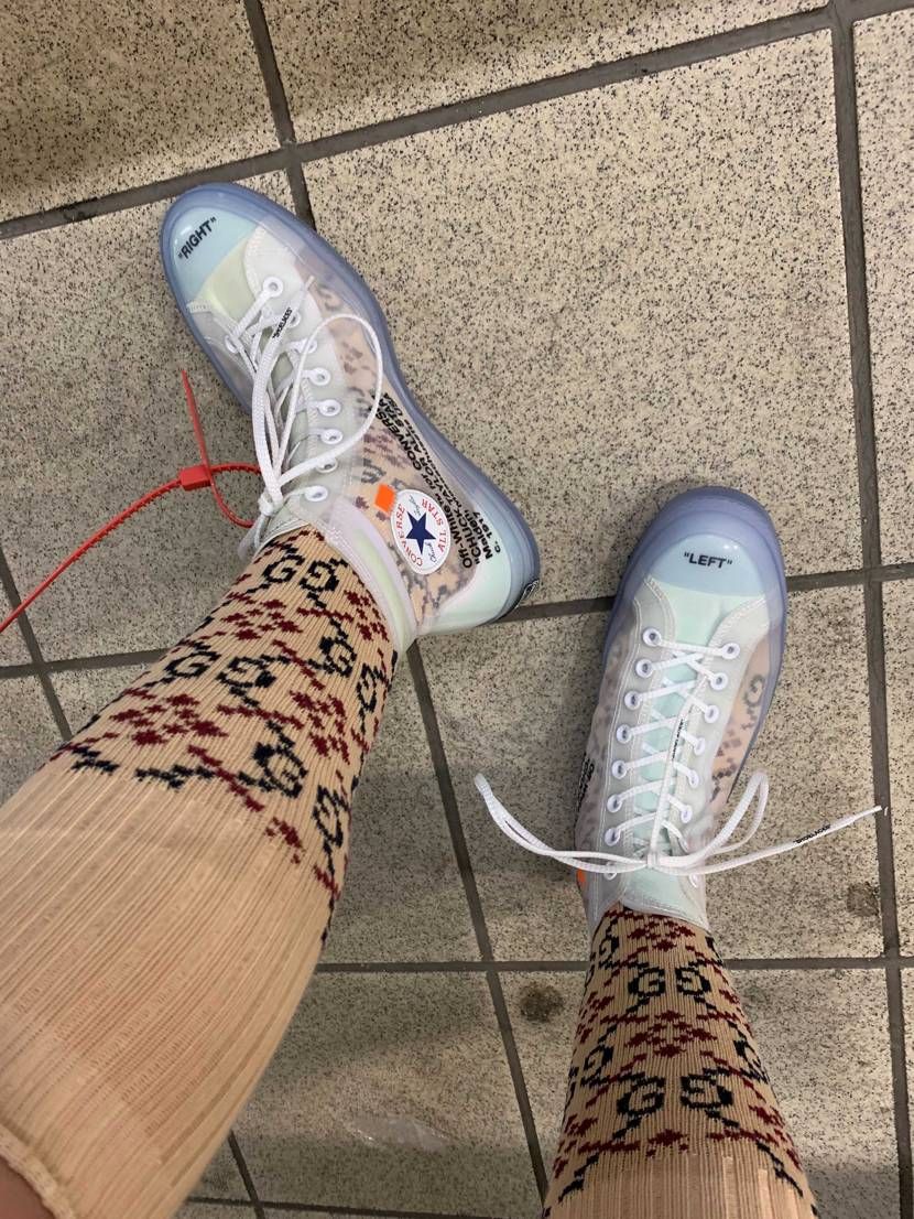 GUCCIの靴下とoff-whiteconverseの透明感で夏をしのぐ！ 
