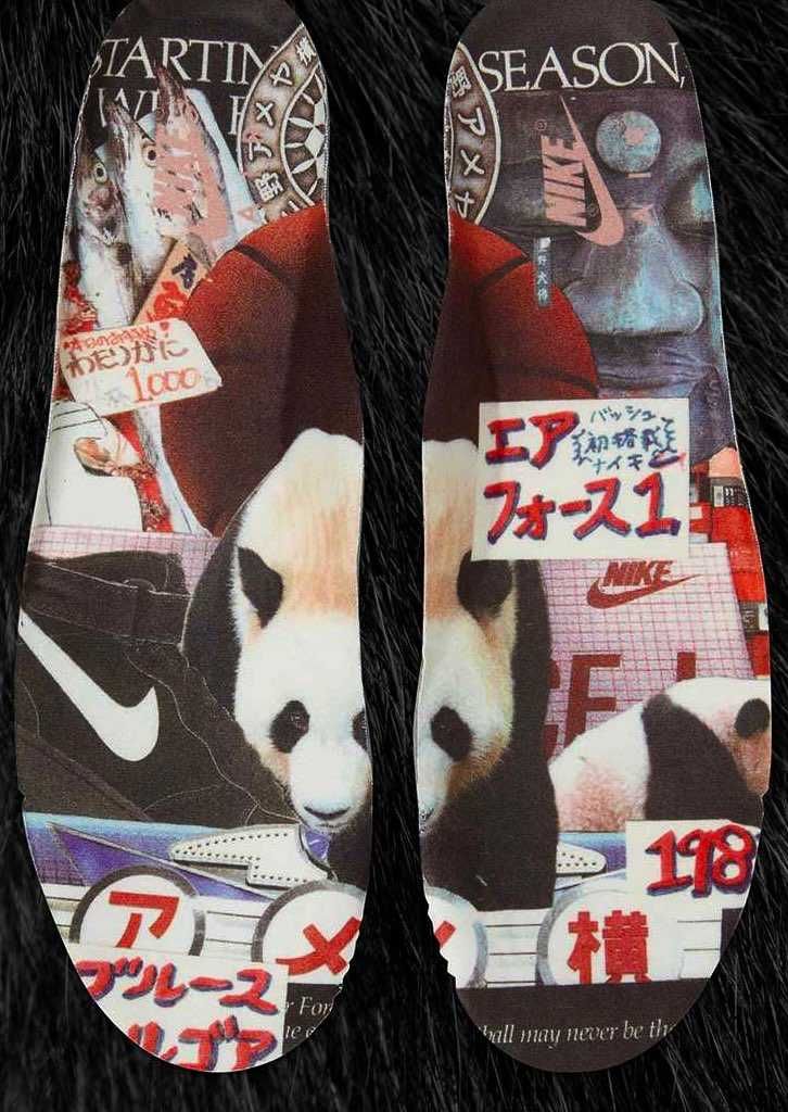 🐼上野パンダのインソールのコラージュ、上野大仏・上野アメヤ横丁・本日のおすすめ