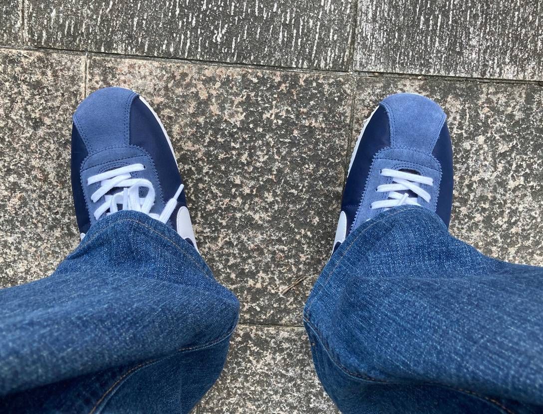 やっとナイロンコルテッツ届いたので速攻で紐替えて履いちゃう😊