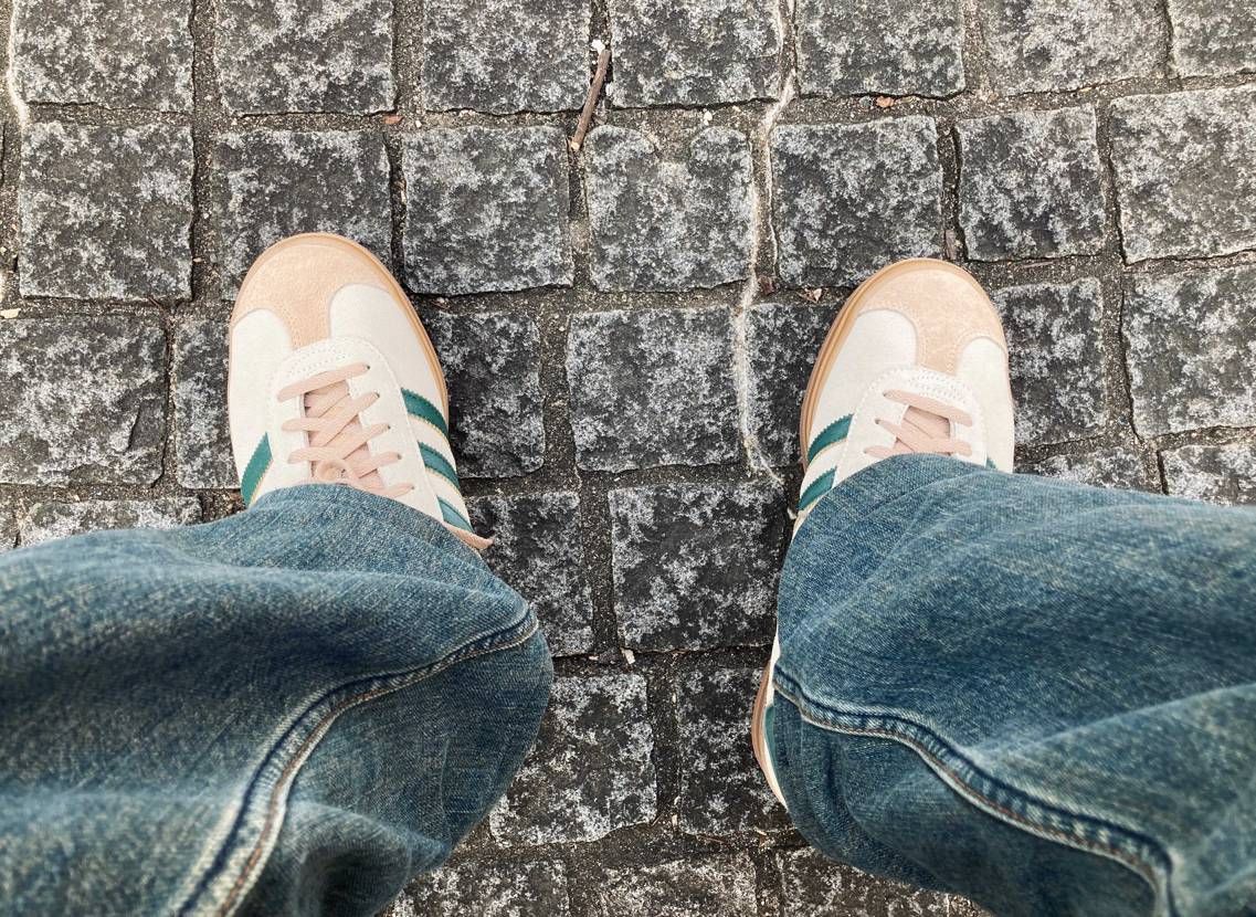 ここ最近のお気に入り😊 adidas gazelle bol