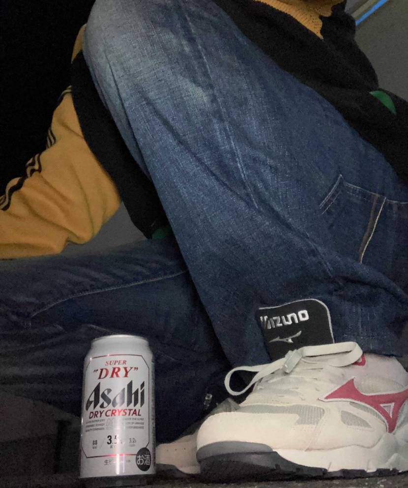 久方ぶりの🍺コーデ😊うん、これはノンアル枠だな(´ｰ`)y-~~