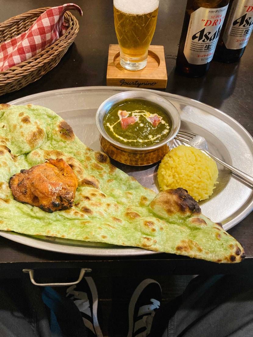 今日も買ったきり履いてなかったアディマで😊
インド料理屋で