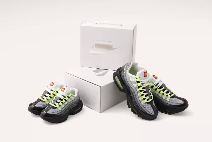 3/28発売|LEGO × Nike GS Air Max 95 "Black/Metallic Silver/Dark Smoke Grey"|抽選/販売/定価情報