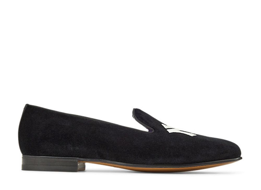 Ralph Lauren Purple Label Yankees Velvet Slipper 