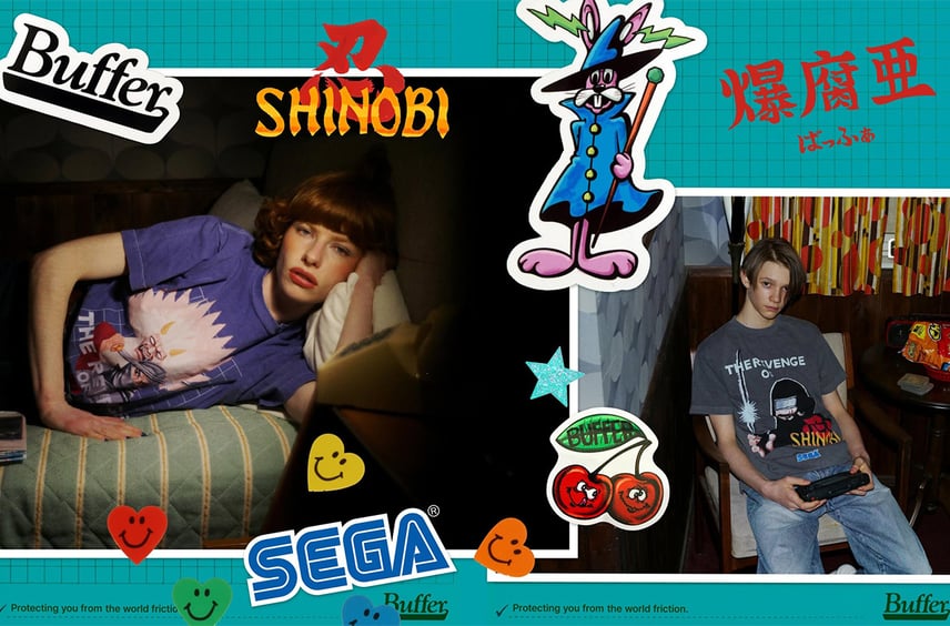 Bufferのデリバリー第4弾が5/23より発売!SEGA『忍 SHINOBI』とのコラボTシャツ2型とソックスが登場