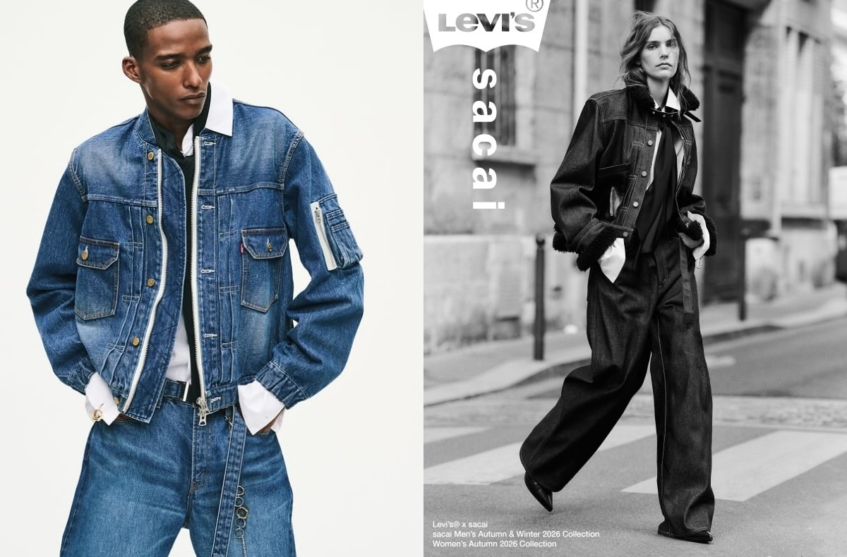 Levi’s® × sacai 2026AWコレクションが10/1より発売!クラシックなデニムスタイルを再構築した12型のアイテムを展開