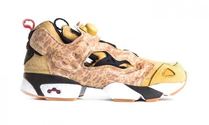 【リーボックスニーカー】リミテッドエディション × SBTG × リーボック クラシック インスタポンプ フューリー ウォールナット/ゴールデン ウィート/カフェ コレーズ 3枚目