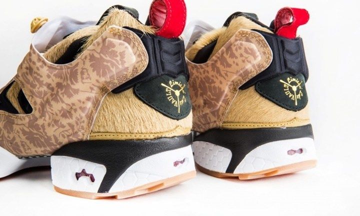 【リーボックスニーカー】リミテッドエディション × SBTG × リーボック クラシック インスタポンプ フューリー ウォールナット/ゴールデン ウィート/カフェ コレーズ 5枚目