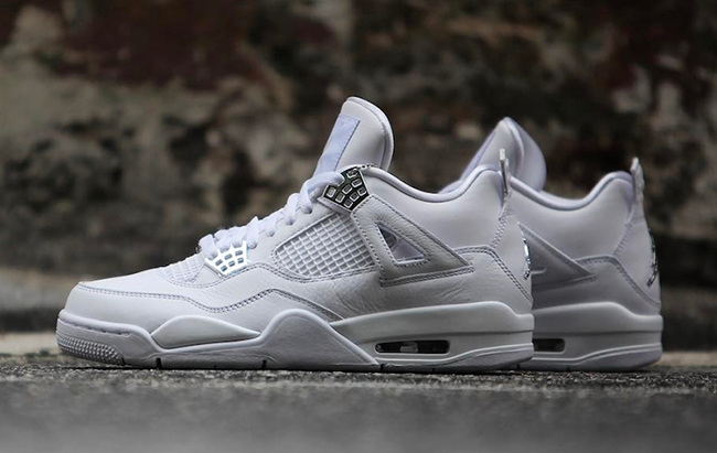 ナイキ エアジョーダン4 レトロ ホワイト/メタリック シルバー-ピュア プラチナ 7枚目