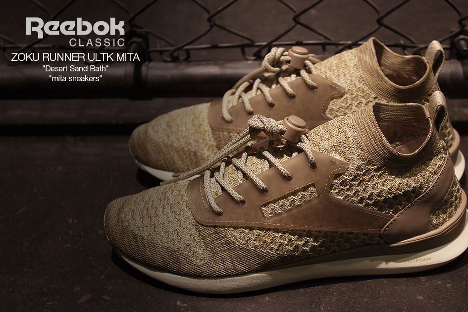 ミタスニーカーズ × リーボック クラシック ゾク ランナー ウルトラニット デザート サンド バス 2枚目