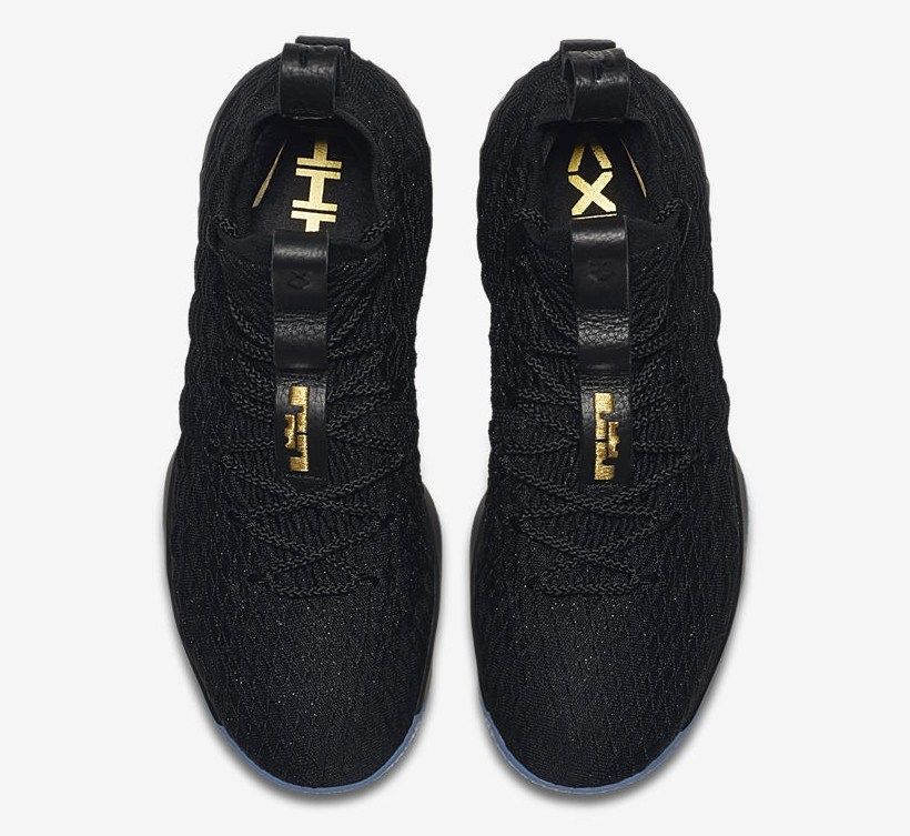 ナイキ レブロン15 ブラック/メタリックゴールド 2枚目