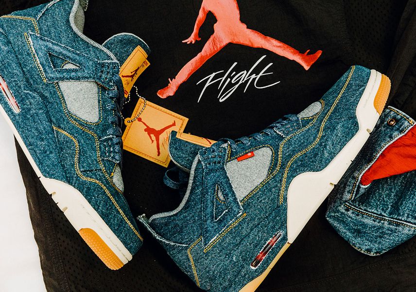 Air jordan top 4 levi's