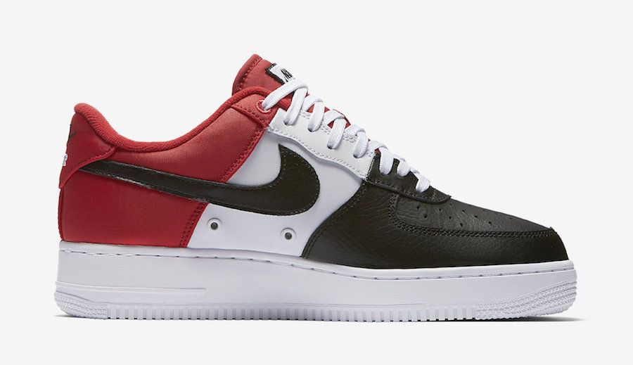 【スニダンで購入可】NIKE AIR FORCE 1 LOW ’07 LV8 BLACK/WHITE-UNIVIRSITY RED 3枚目