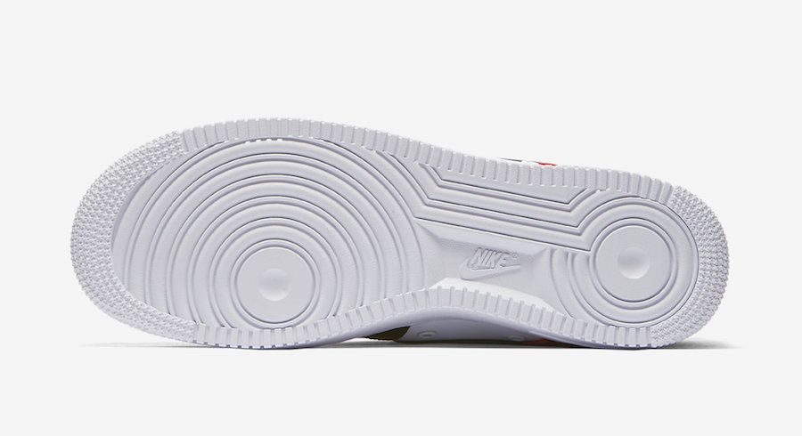 【スニダンで購入可】NIKE AIR FORCE 1 LOW ’07 LV8 BLACK/WHITE-UNIVIRSITY RED 8枚目