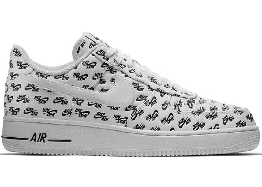 NIKE AIR FORCE 1 LOW ALL OVER LOGO WHITE