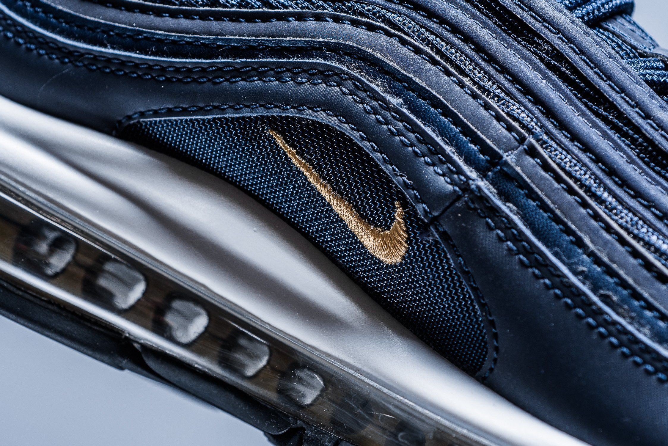 ナイキ エアマックス97 ミッドナイト ネイビー/メタリック ゴールド 7枚目