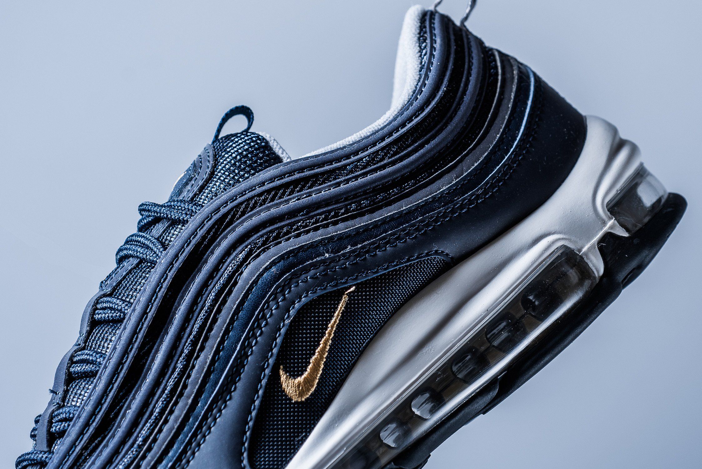 ナイキ エアマックス97 ミッドナイト ネイビー/メタリック ゴールド 8枚目