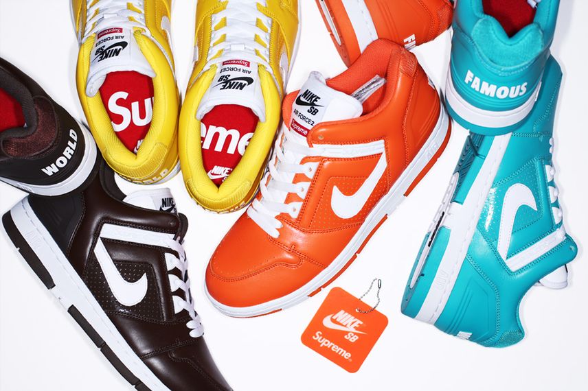 【スニダンで購入可】SUPREME × NIKE SB AIR FORCE 2 4COLORS