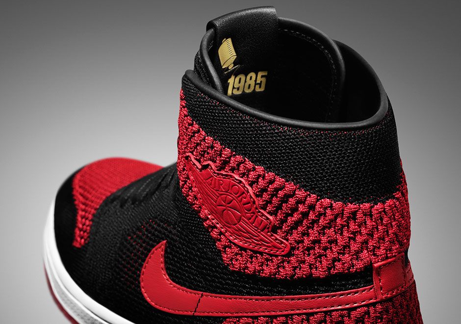 ナイキ エアジョーダン1 フライニット ブラック/バーシティ レッド-ホワイト 7枚目