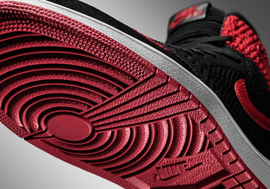 ナイキ エアジョーダン1 フライニット ブラック/バーシティ レッド-ホワイト 11枚目