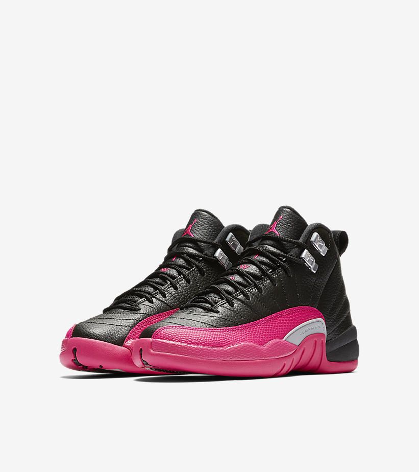 ナイキ エアジョーダン12 レトロ GG ブラック/デッドリー ピンク 4枚目