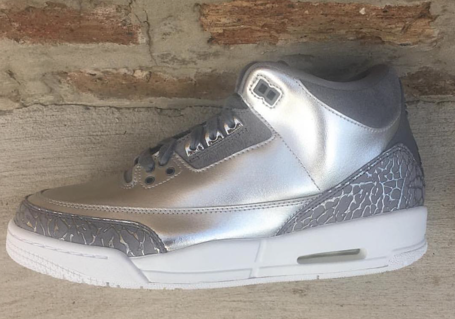 ナイキ エアジョーダン3 クローム メタリック シルバー 2枚目