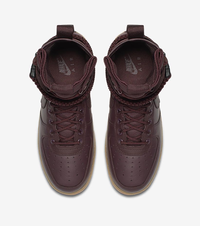 ナイキ スペシャル フィールド エアフォース1 ディープ バーガンディ 4枚目