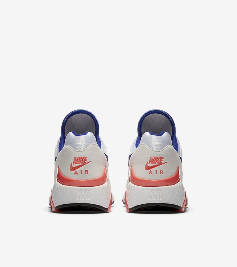 ナイキ エアマックス180 ホワイト/ウルトラマリン ソーラー レッド 8枚目