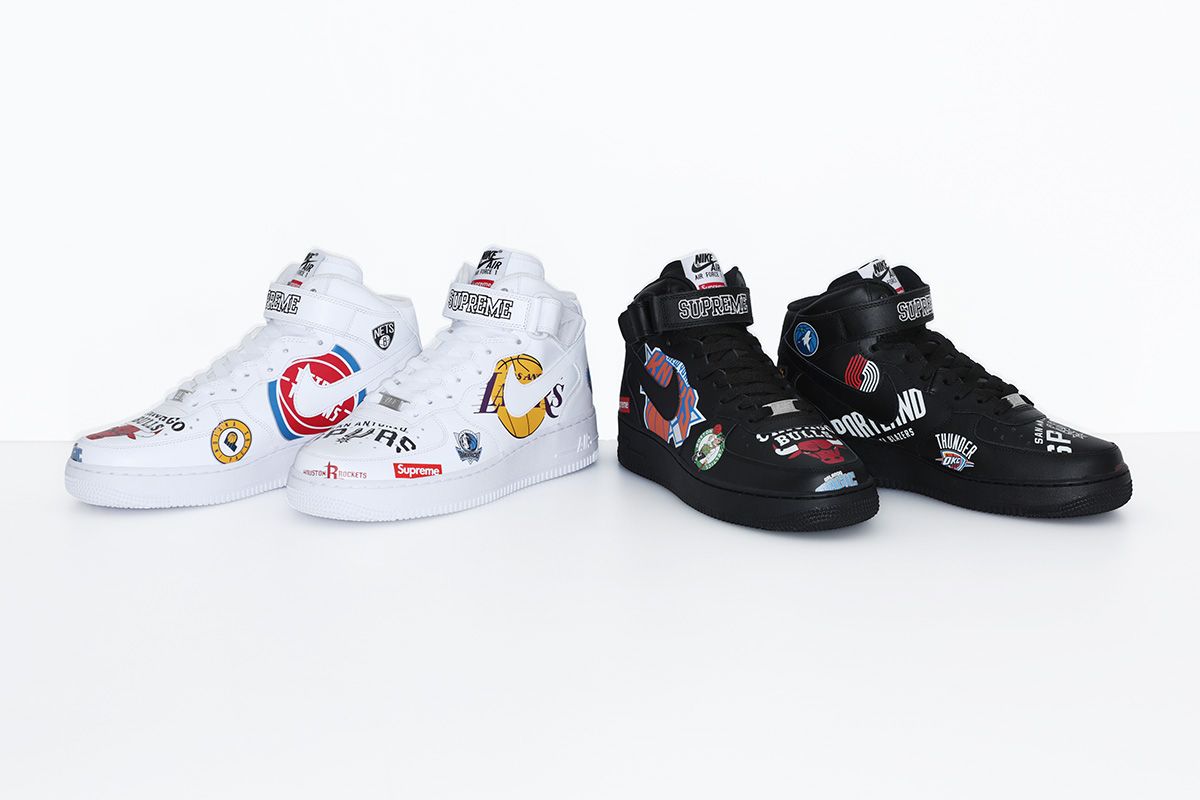 【スニダンで購入可】SUPREME × NBA × NIKE AIR FORCE 1 MID 2018 抽選/定価/販売店舗まとめ 2枚目