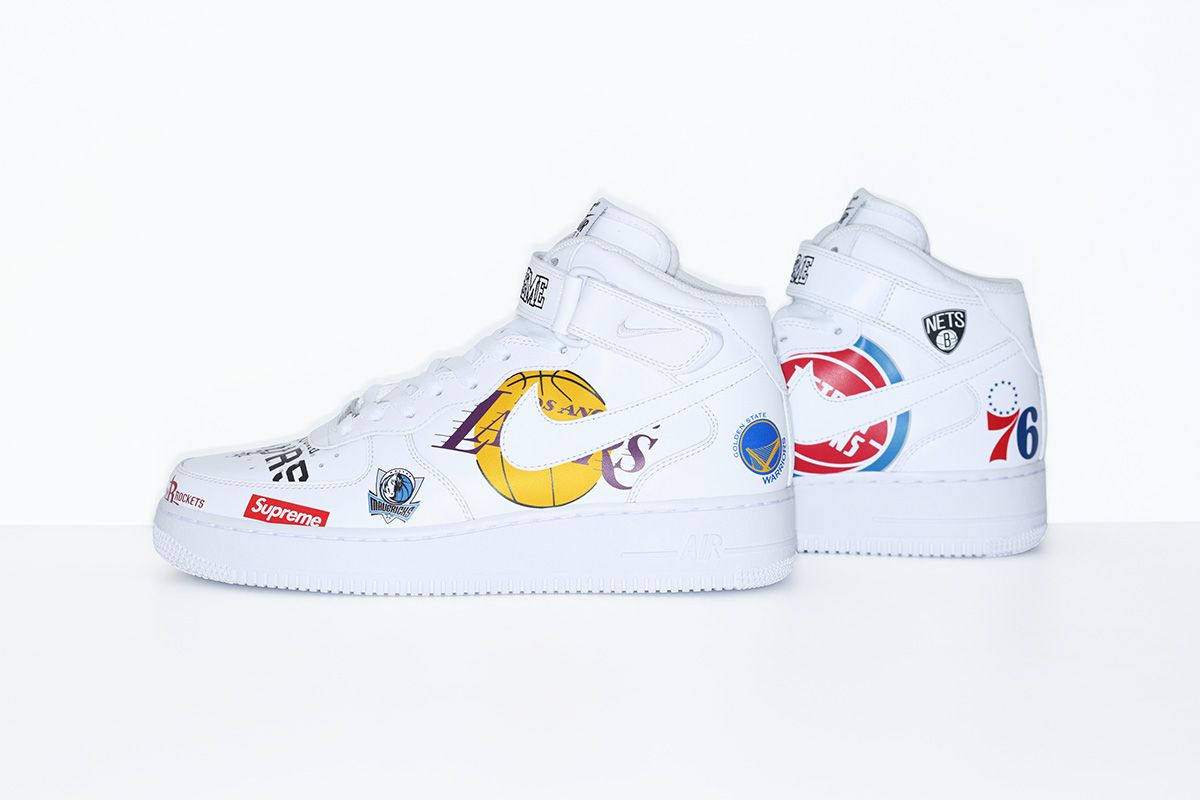 【スニダンで購入可】SUPREME × NBA × NIKE AIR FORCE 1 MID 2018 抽選/定価/販売店舗まとめ 4枚目