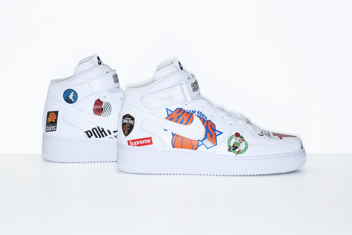 【スニダンで購入可】SUPREME × NBA × NIKE AIR FORCE 1 MID 2018 抽選/定価/販売店舗まとめ 5枚目