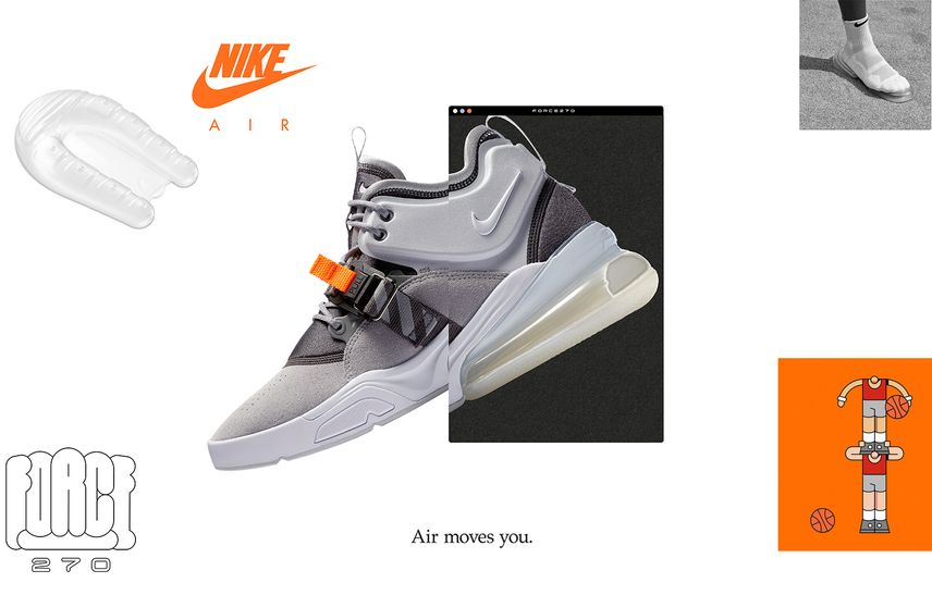 【スニダンで購入可】NIKE AIR FORCE 270 WOLF GREY/DARK GREY