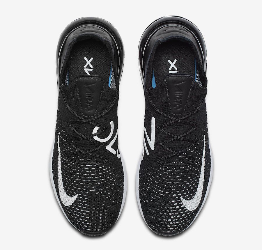 ナイキ エアマックス270 フライニット ブラック/ホワイト 4枚目