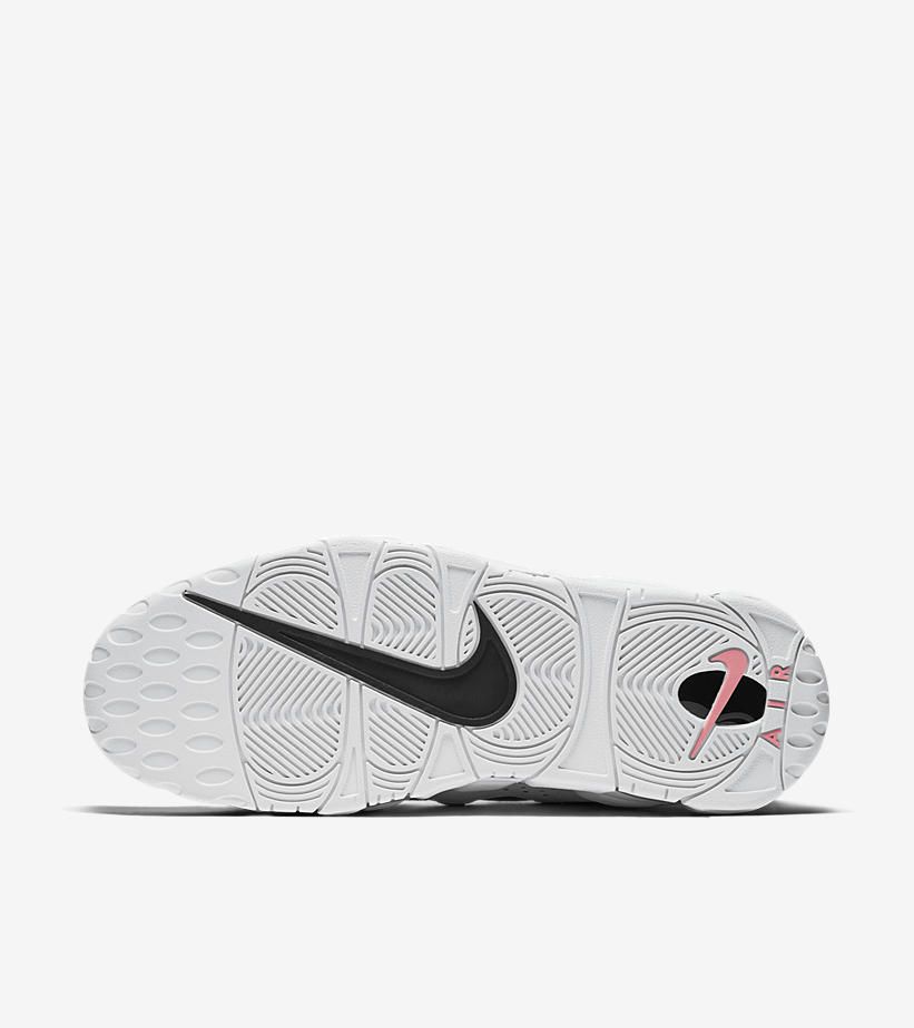 ナイキ エアモアマネー ホワイト/ブラック/コーラルチョーク 6枚目
