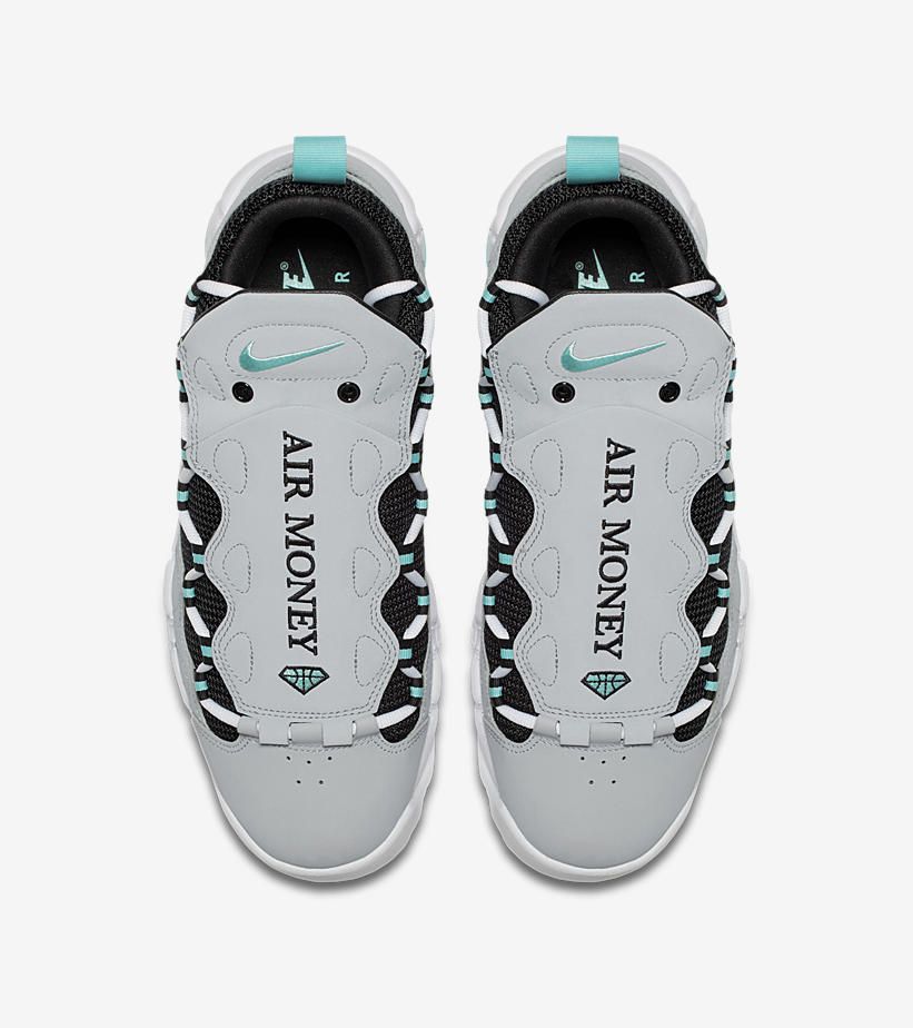 ナイキ エアモアマネー ウルフグレー/アイスランド グリーン 5枚目