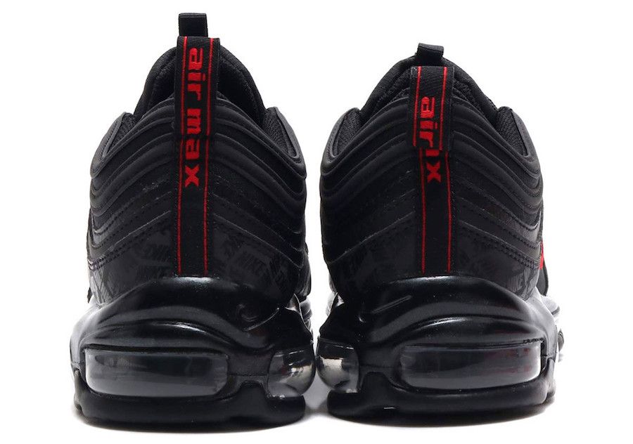 ナイキ エアマックス97 ブラック/ユニバーシティ レッド ナイキロゴ 6枚目