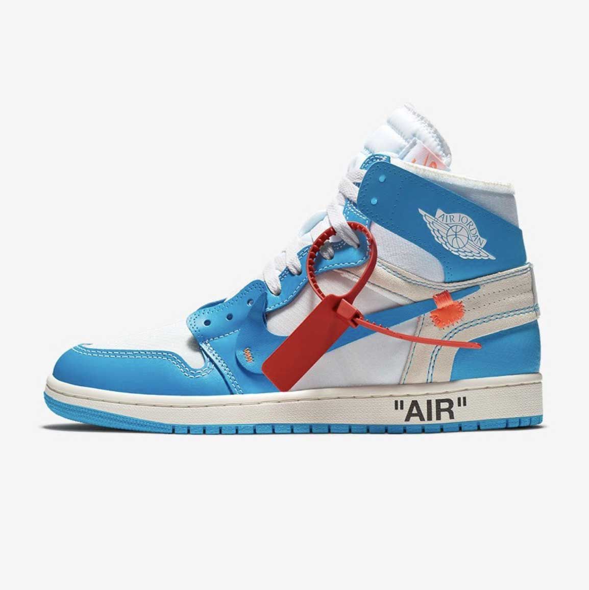 【スニダンで購入可】OFF-WHITE × NIKE AIR JORDAN 1 UNC WHITE/DARK POEDER BLUE 2枚目