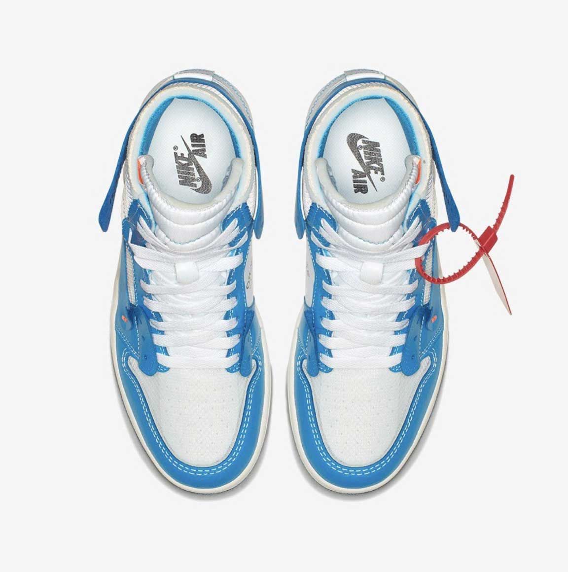 【スニダンで購入可】OFF-WHITE × NIKE AIR JORDAN 1 UNC WHITE/DARK POEDER BLUE 3枚目