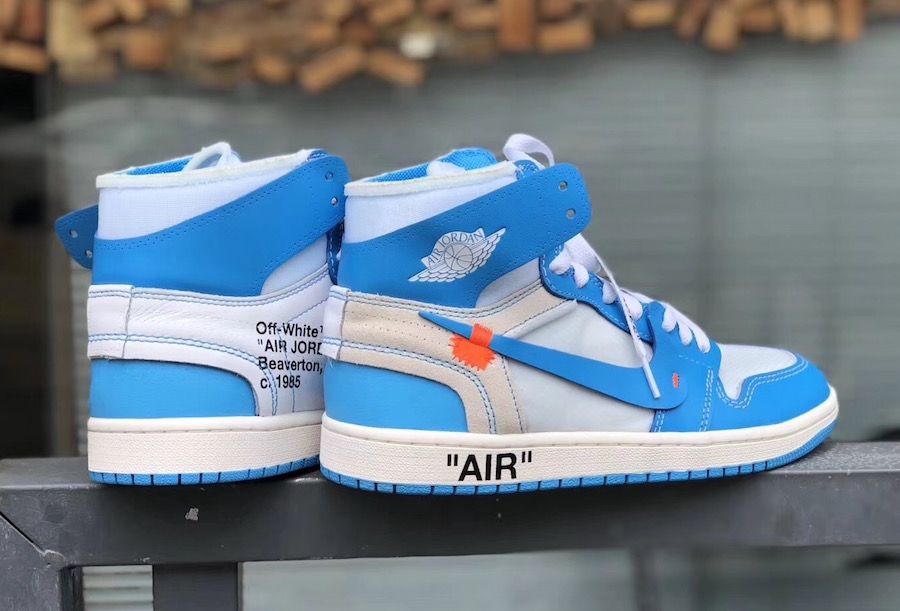 【スニダンで購入可】OFF-WHITE × NIKE AIR JORDAN 1 UNC WHITE/DARK POEDER BLUE 6枚目