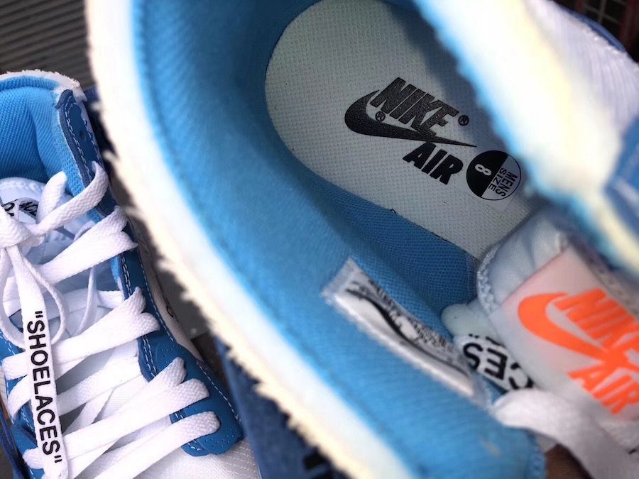 【スニダンで購入可】OFF-WHITE × NIKE AIR JORDAN 1 UNC WHITE/DARK POEDER BLUE 10枚目