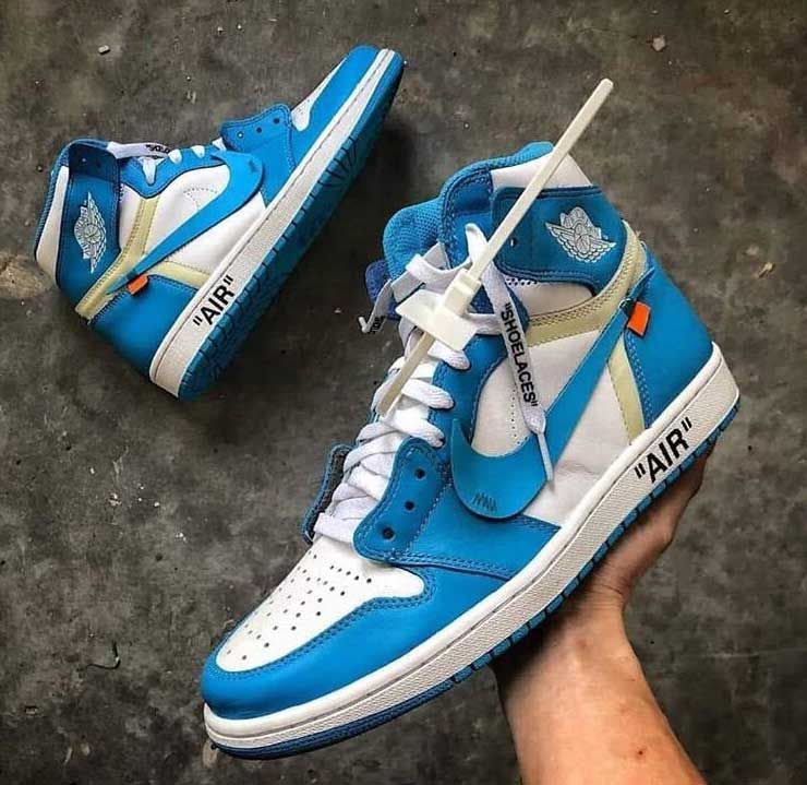 【スニダンで購入可】OFF-WHITE × NIKE AIR JORDAN 1 UNC WHITE/DARK POEDER BLUE 15枚目