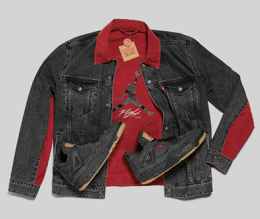 ナイキ×リーバイス エアジョーダン4 ブラックデニム 2枚目